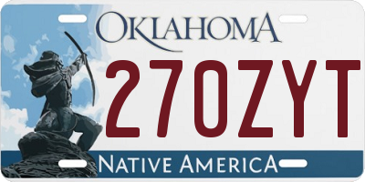 OK license plate 270ZYT