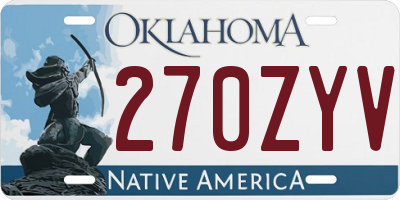 OK license plate 270ZYV