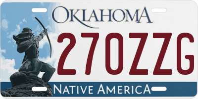 OK license plate 270ZZG