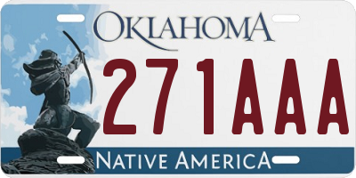 OK license plate 271AAA