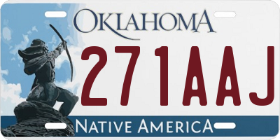 OK license plate 271AAJ