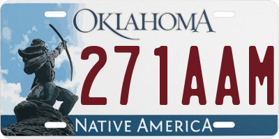 OK license plate 271AAM