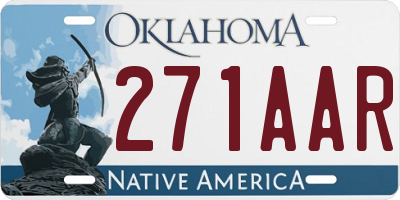OK license plate 271AAR