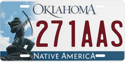 OK license plate 271AAS
