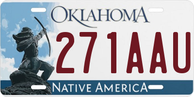 OK license plate 271AAU