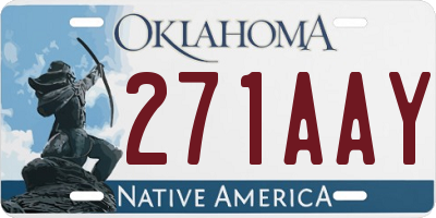 OK license plate 271AAY