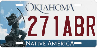 OK license plate 271ABR