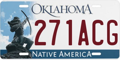 OK license plate 271ACG