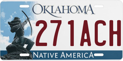OK license plate 271ACH