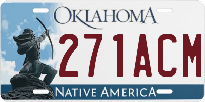 OK license plate 271ACM