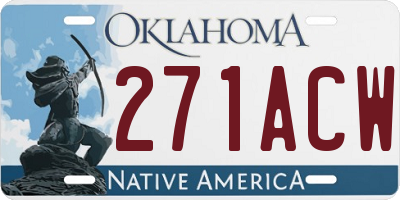 OK license plate 271ACW
