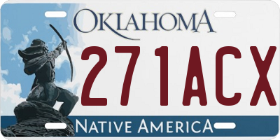 OK license plate 271ACX