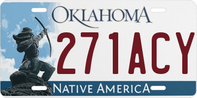 OK license plate 271ACY