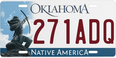 OK license plate 271ADQ