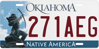 OK license plate 271AEG