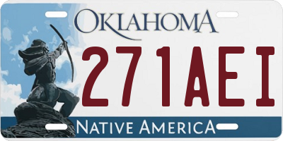 OK license plate 271AEI