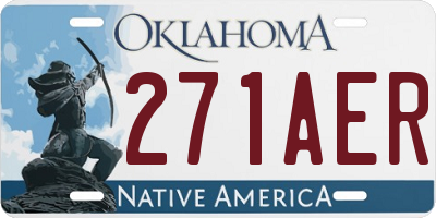 OK license plate 271AER