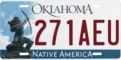 OK license plate 271AEU