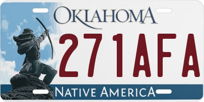 OK license plate 271AFA