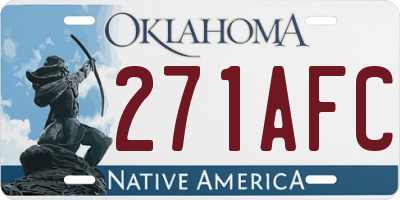 OK license plate 271AFC
