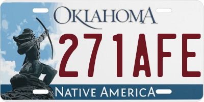 OK license plate 271AFE