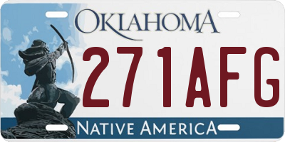 OK license plate 271AFG