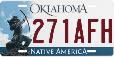 OK license plate 271AFH