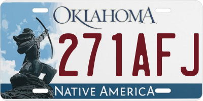 OK license plate 271AFJ
