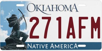 OK license plate 271AFM