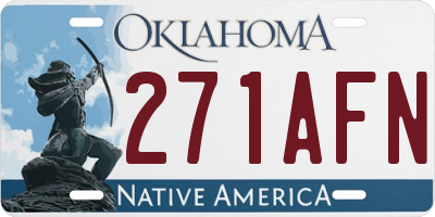 OK license plate 271AFN
