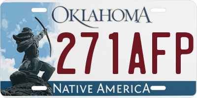 OK license plate 271AFP