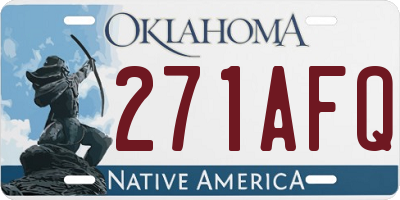 OK license plate 271AFQ