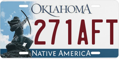 OK license plate 271AFT