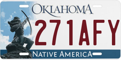 OK license plate 271AFY