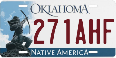 OK license plate 271AHF