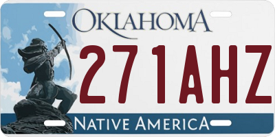 OK license plate 271AHZ