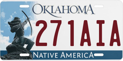 OK license plate 271AIA