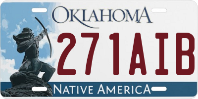 OK license plate 271AIB