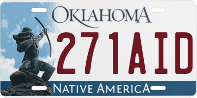 OK license plate 271AID