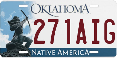 OK license plate 271AIG