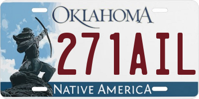 OK license plate 271AIL
