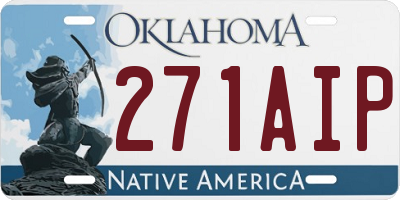 OK license plate 271AIP