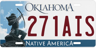 OK license plate 271AIS