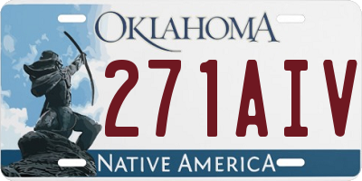 OK license plate 271AIV
