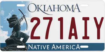 OK license plate 271AIY