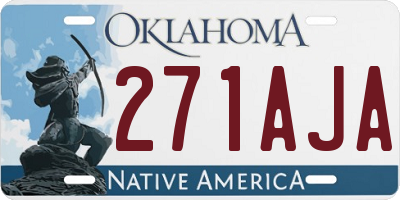 OK license plate 271AJA