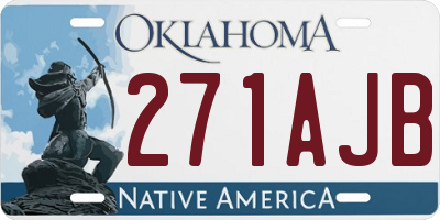 OK license plate 271AJB
