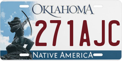 OK license plate 271AJC