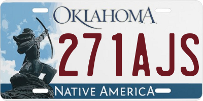 OK license plate 271AJS