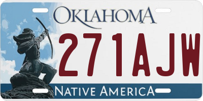 OK license plate 271AJW